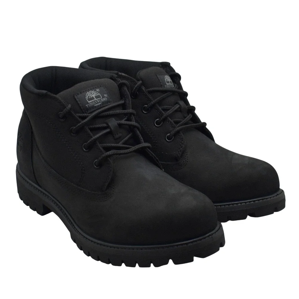 Timberland Heritage Mid Lace Chukka Boot Men's‎ 9 Black Nubuck TB0A431HW05 NEW